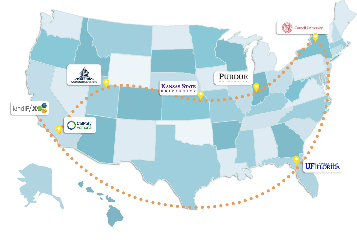 University Tour Map