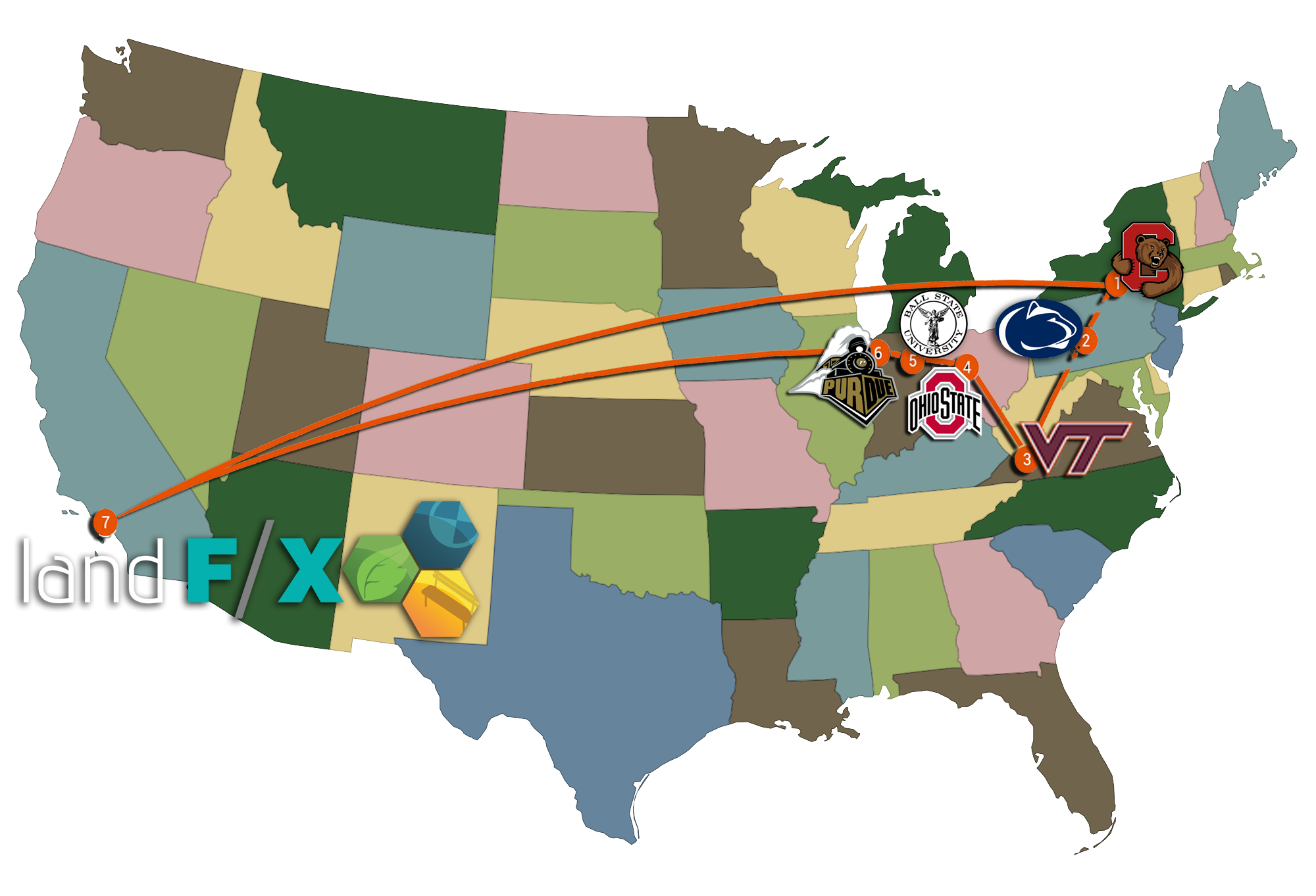 University Tour Map