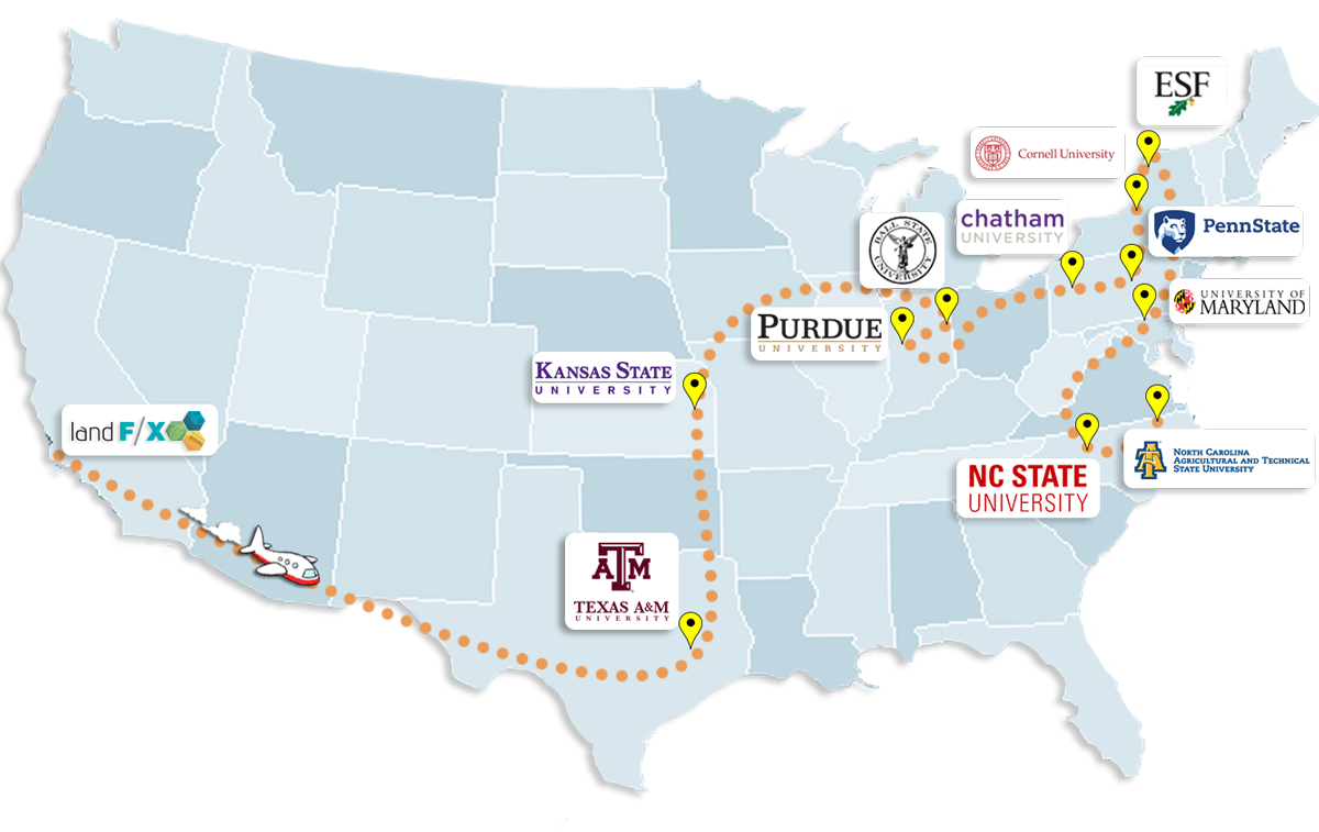 2008 University Tour Map
