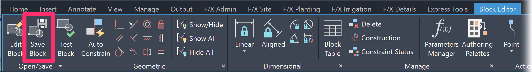 Edit Block Definition dialog box