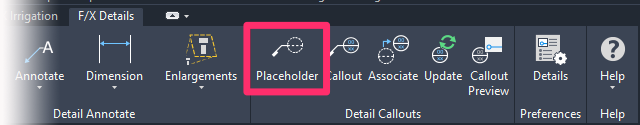 F/X Details ribbon, Placeholder button