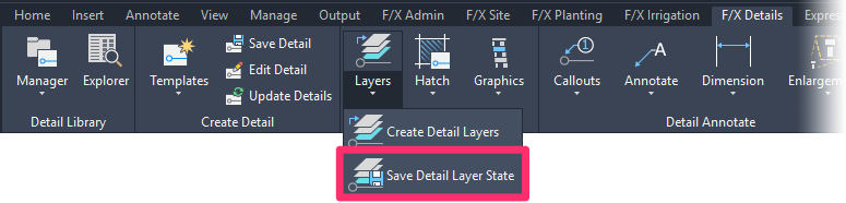 F/X Details ribbon, Save Layers option