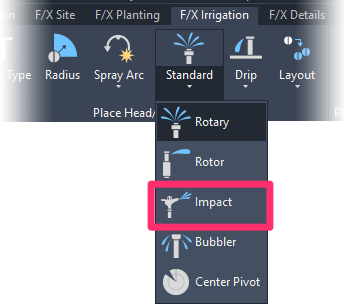 F/X Irrigation ribbon, Impact flyout