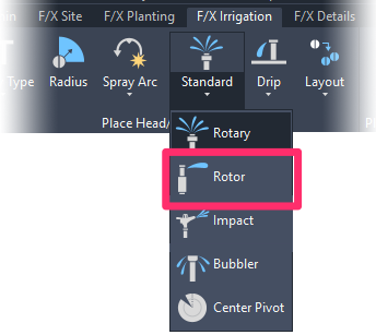 F/X Irrigation ribbon, Rotor flyout