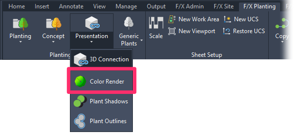 Color Render tool