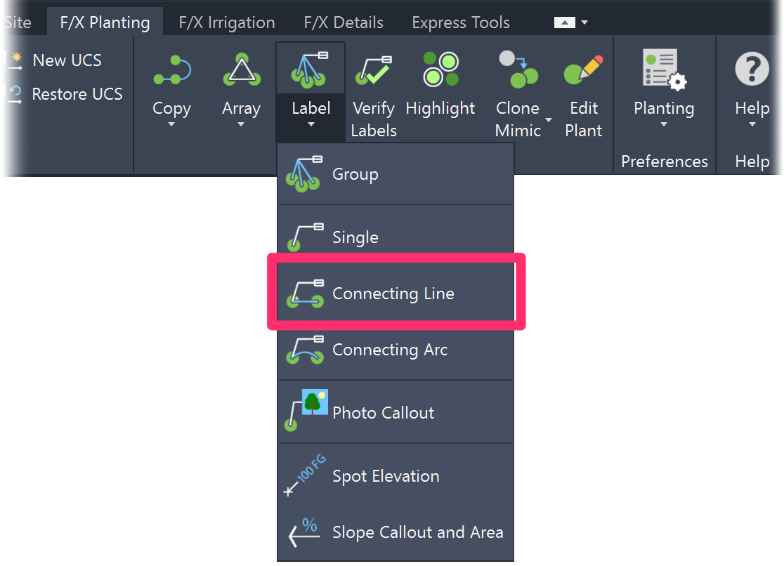 F/X Planting ribbon, Connecting Line flyout