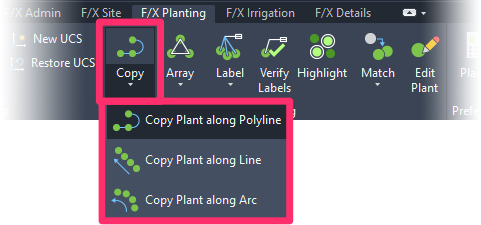 F/X Planting ribbon, Copy flyouts