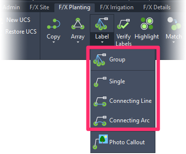 F/X Planting ribbon, Label flyouts