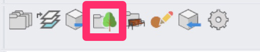 Land F/X toolbar in Rhino, Plant Manager button