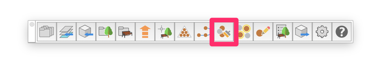 LandFX toolbar in SketchUp, Mimic button
