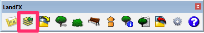 LandFX toolbar in SketchUp, Import Layer button