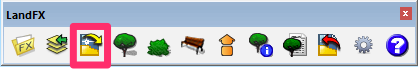 LandFX toolbar in SketchUp, Import Plants button