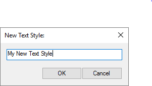 New Text Style dialog box