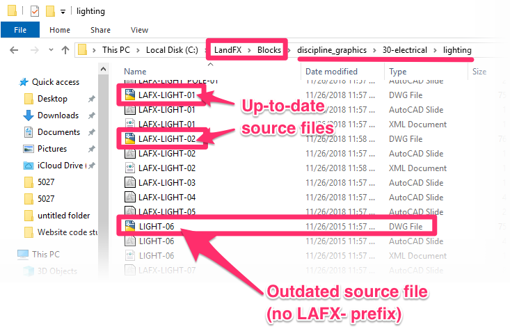 Most recent Land F/X blocks, example