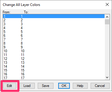 Editing a layer color