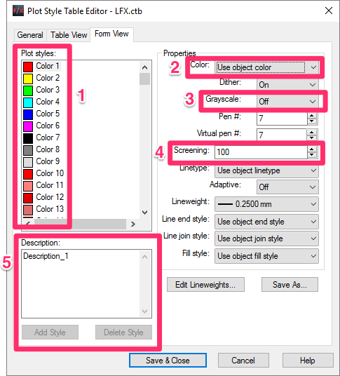 load autocad plot style