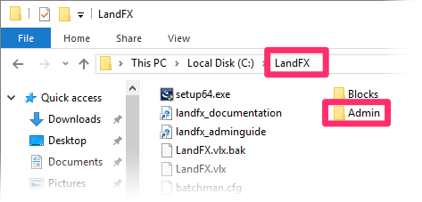 Storing CTB files in LandFX/Admin folder
