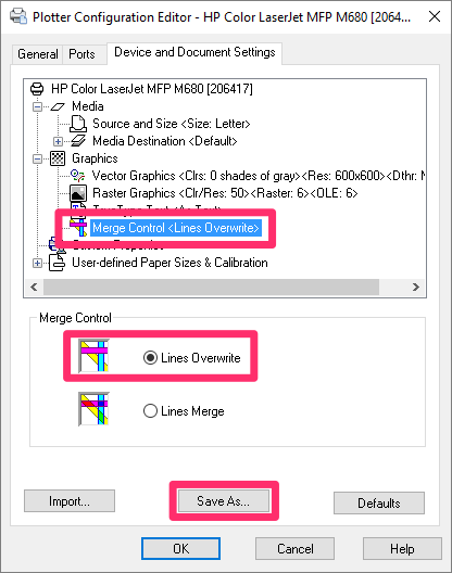 Merge Control pane, Lines Overwrite option