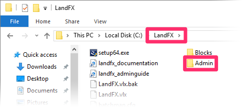 CTB files stored in LAndFX/Admin folder