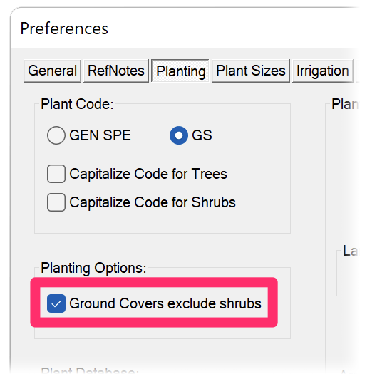 Exclude Shrubs