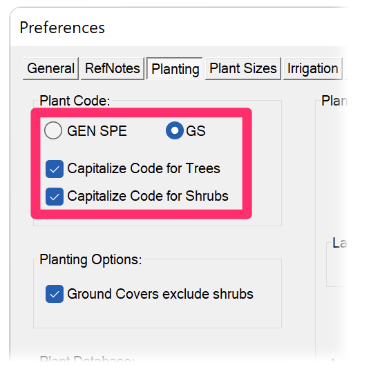 Two-letter plant codes, caps