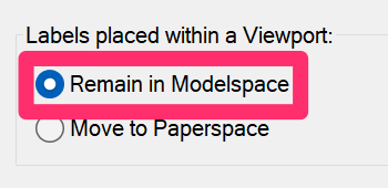 Remain in Modelspace option