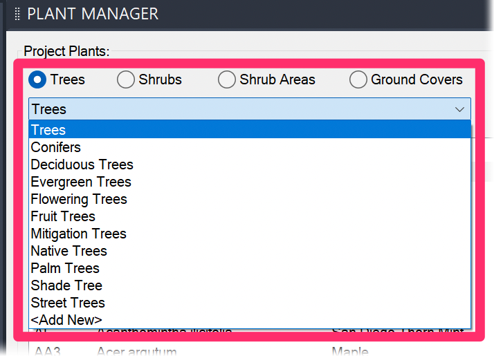 Plant subcategory