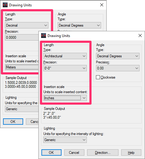 Drawing Units dialog box