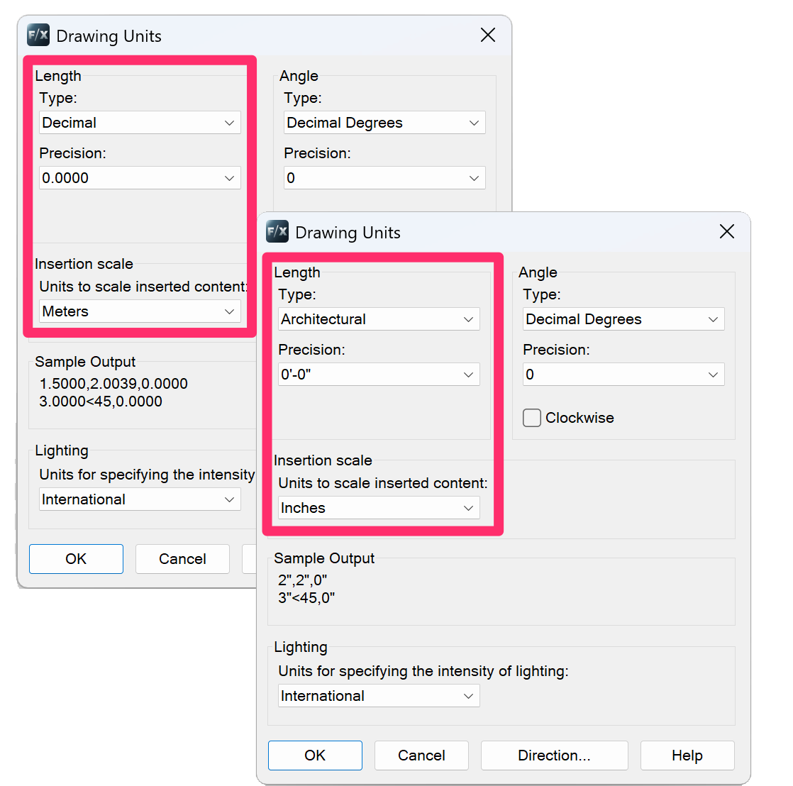 Drawing Units dialog box