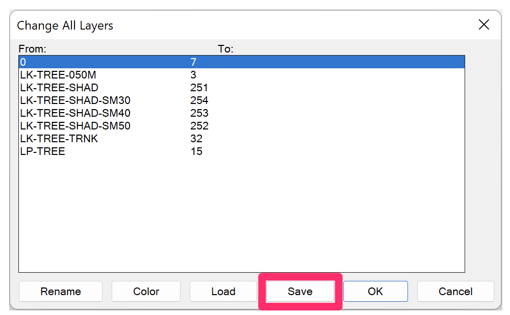 Saving changes