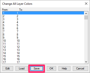 Saving changes to layer colors