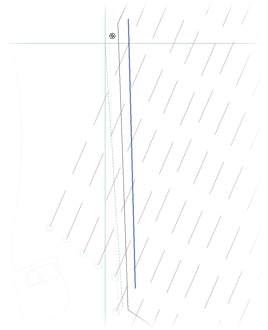Drawing a fence for trimming