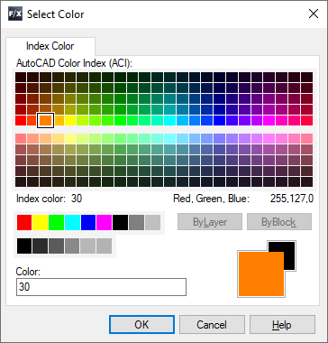 Select Color dialog box