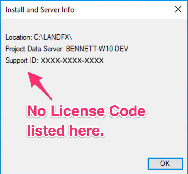 No License Code listed