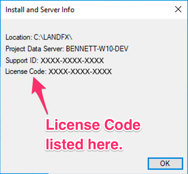 License Code listed: Cloud Licensing
