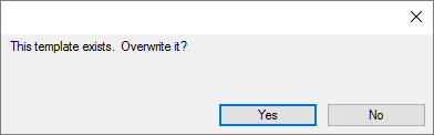 Overwriting an existing template