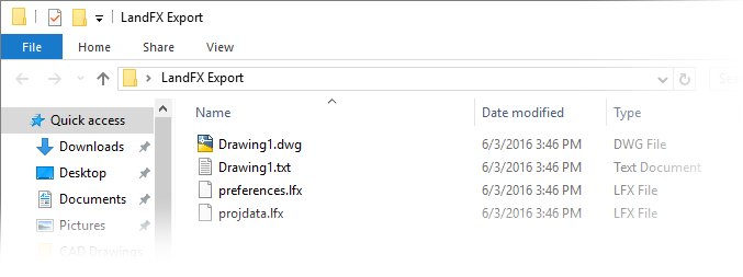 Folder of drawing files