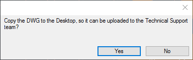 Copy the DWG to the desktop