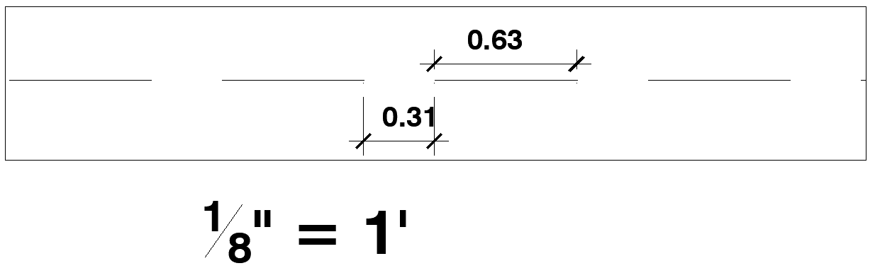 LTSCALE eighth inch = 1 foot