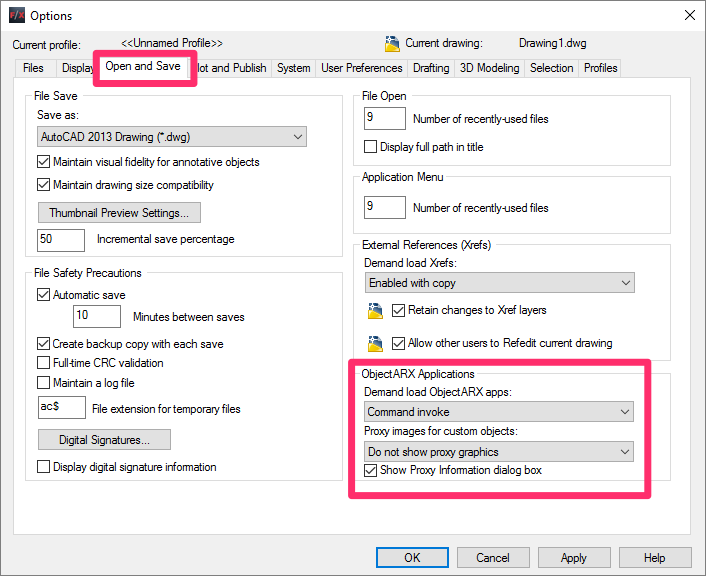 Proxy Information recommended settings