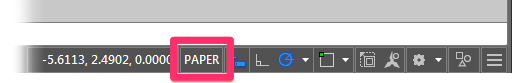 MODEL/PAPER toggle set to Paper Space