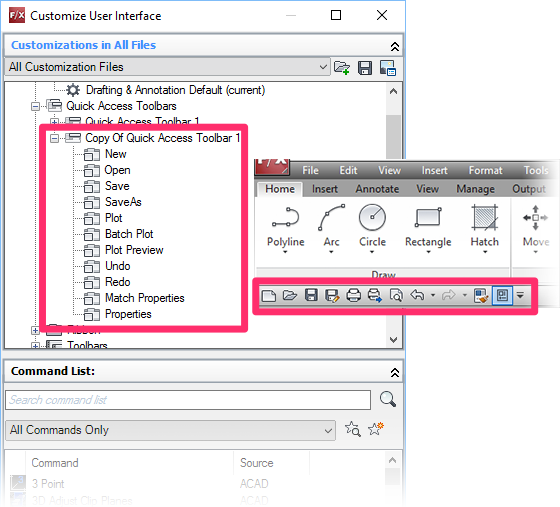 The Quick Access Toolbar