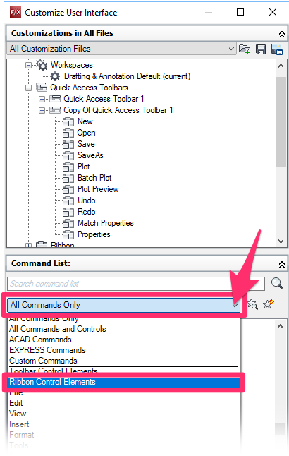 Adding Ribbon Control Elements to the Quick Access Toolbar