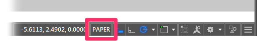 MODEL/PAPER toggle set to Paper Space