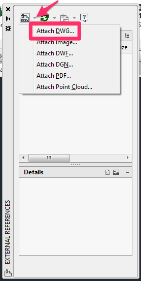 Attaching a DWG as an Xref