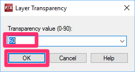 Layer Transparency dialog box