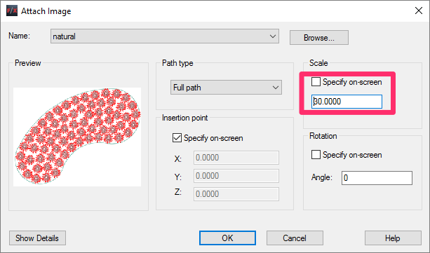 Specify on-screen setting
