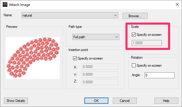 Specify on-screen setting grayed out