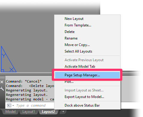 Opening the Page Setup Manager