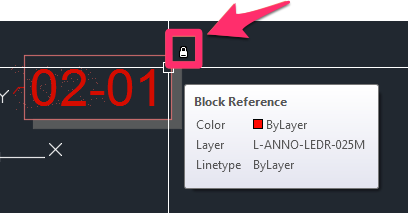 Object on locked layer